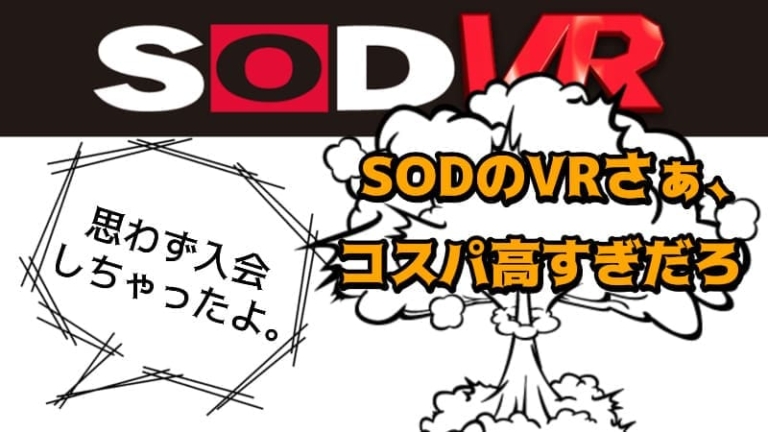 アダルトVR動画はソフトオンデマンドの月額見放題だ!SODのコスパの高さを説明させてほしい